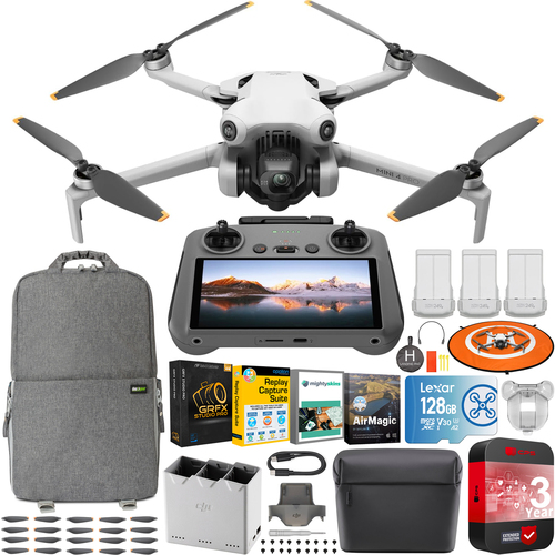 DJI Mini 4 Pro Drone 4K HDR Fly More Combo + RC 2 Remote + Extended Warranty Bundle