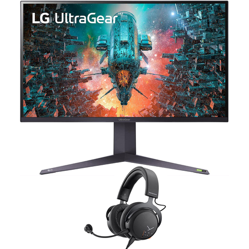 LG 32` UltraGear UHD 4K Nano IPS w/ ATW 1ms 144Hz Monitor w/ MMX 150 Gaming Headset