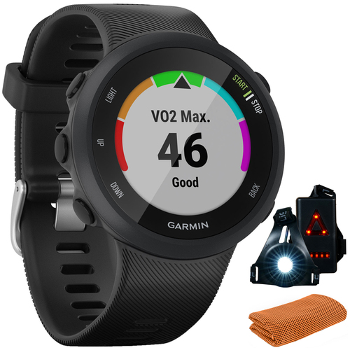 Garmin Forerunner 45 GPS Running Watch 45mm, Black w/ Accessories Bundle