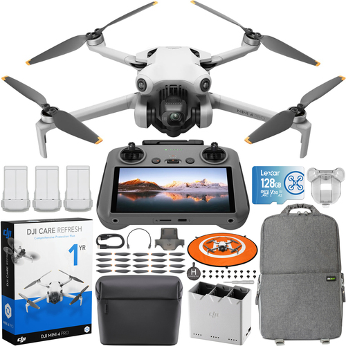 DJI Mini 4 Pro Drone 4K Fly More Combo Plus + RC 2 Remote + DJI Care Refresh Bundle