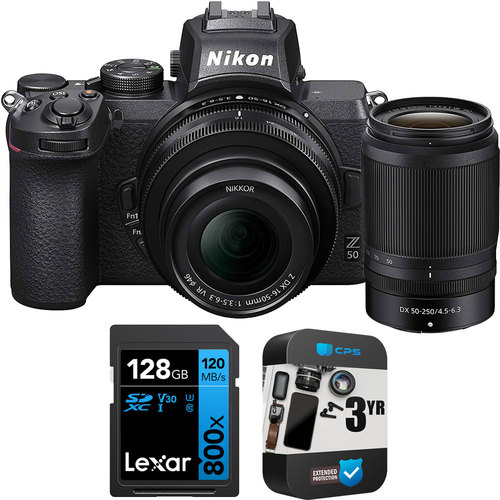 Nikon Z50 DX Mirrorless Camera with VR Lens Renewed + 3 Year Warranty Bundle