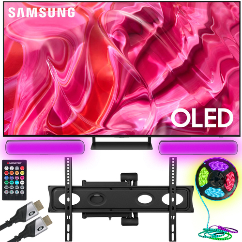 Samsung 65 Inch OLED 4K Smart TV 2023 Renewed with Monster Cable Bundle
