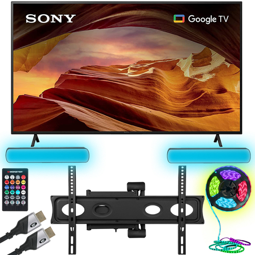 Sony X77L 55` 4K HDR LED Smart TV with Google TV 2023 + TV Wall Mounting Bundle