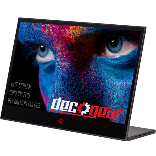 Deco Gear 15.6` 1920x1080 Portable Monitor, 60Hz, IPS, 16.7 Million Colors - Refurbished