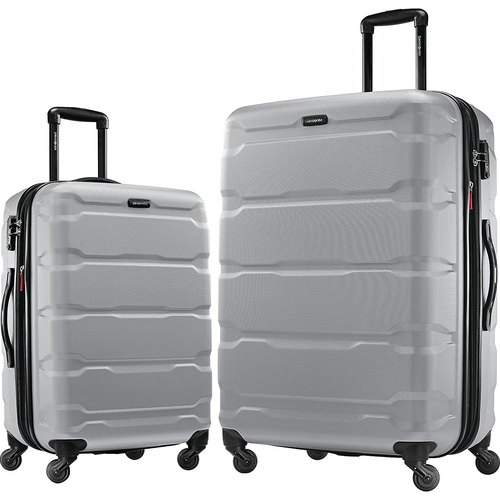 Samsonite Omni Hardside Expandable Luggage with Spinner Wheels, Silver, 2PC (24/28)