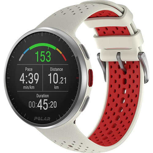 Polar Pacer Pro Advanced GPS Running Watch, White/Red - Open Box
