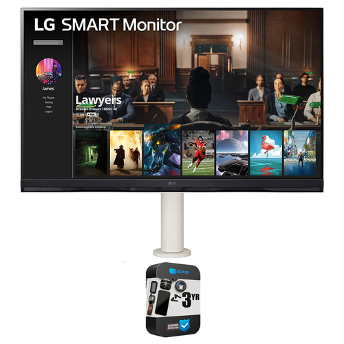 LG 32` 4K UHD Smart Monitor w/ webOS and Ergo Stand with 3Yr Warranty