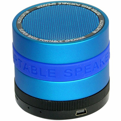 Portable Bluetooth Speaker with 8 Customizable Color Bands - Blue Speaker