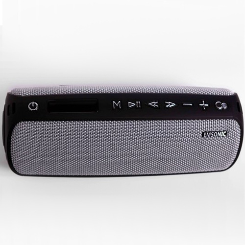 Emsonic Portable Bluetooth Speaker, Powerful and deep bass, IPX5 Grey