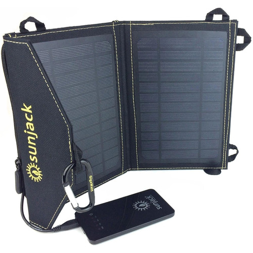Sunjack 7W Solar Charger With 4000mAh Fast-Charge Battery - DCSJ7