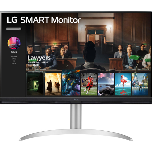 LG 32SQ730S-W 31.5` UltraFine 4K UHD 5ms 65Hz Smart LED Monitor, White - Open Box