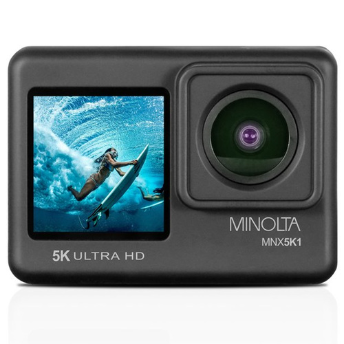 Minolta MNX5K1 5K Ultra HD / 24 MP Action Camcorder Kit with WiFi and Waterproof Housing