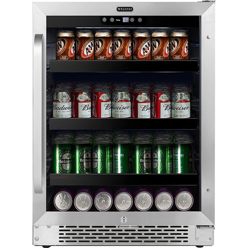 Whynter Stainless Steel 24-inch Built-in 140 Can Undercounter Beverage Refrigerator