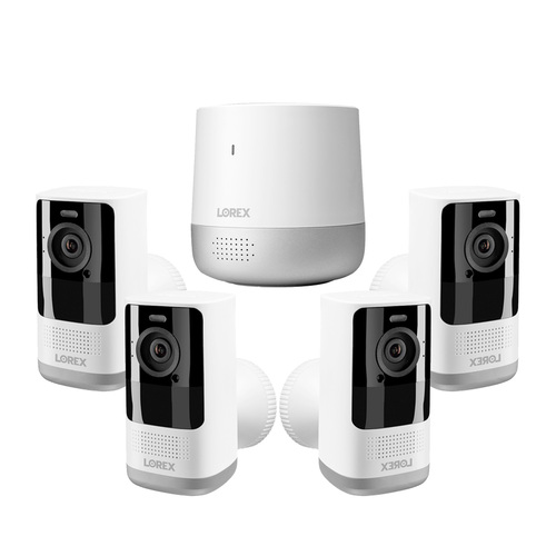 Lorex 2K Wire-Free Battery Operated Security Camera + Home Hub System - Refurbished