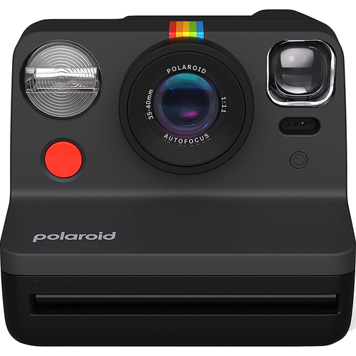 Polaroid Originals Now 2nd Generation I-Type Instant Camera, Black with 16 Color Film Photos (6248)